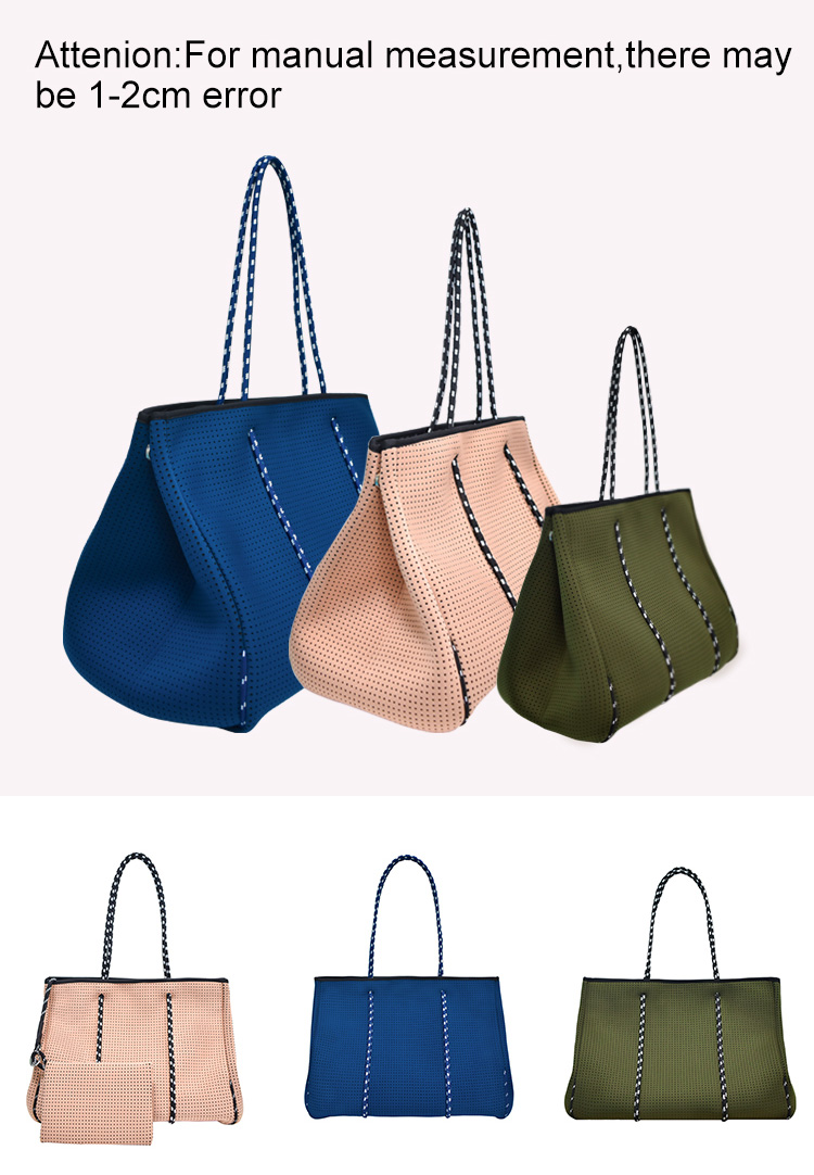 Новая модная пляжная сумка на заказ, женские сумки через плечо из неопрена